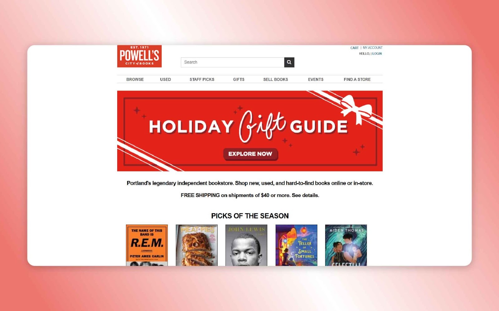 Powell's Books - best website to sell used books online